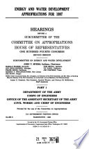Energy and water development appropriations for 1997 : hearings before a subcommittee of the Committee on Appropriations, House of Representatives, One Hundred Fourth Congress, second session /