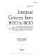 Literature criticism from 1400 to 1800.