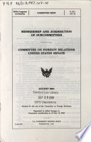 Membership and jurisdiction of subcommittees /
