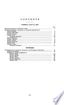 The state of the securities markets : hearing before the Committee on Banking, Housing, and Urban Affairs, United States Senate, One Hundred Tenth Congress, first session on examining current issues and matters raised in previous securities hearings, Tuesday, July 31, 2007.