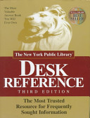 The New York Public Library desk reference.