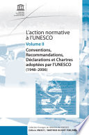 L'action normative a l'UNESCO.