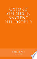 Oxford studies in ancient philosophy.