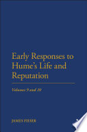 Early responses to Hume's life and reputation /