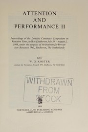 Attention and performance II; proceedings.