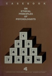 Casebook on ethical principles of psychologists.