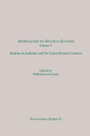 Approaches to ancient Judaism /