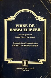 Pirḳê de Rabbi Eliezer = (The chapters of Rabbi Eliezer, the Great) : according to the text of the manuscript belonging to Abraham Epstein of Vienna /