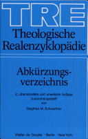 Theologische Realenzyklopädie.