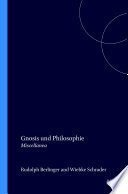 Gnosis und Philosophie : Miscellanea /