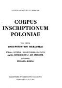 Corpus inscriptionum Poloniae /