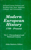 Modern European history : 1789-present /