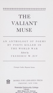 The valiant muse; an anthology of poems by poets killed in the World War,