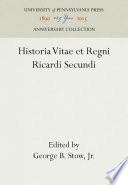 Historia vitae et regni Ricardi Secundi /