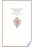 Paston letters and papers of the fifteenth century.