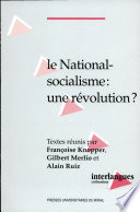 Le National-socialisme : une révolution ? /