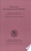 Sources for the Ancient Greek City-State : Symposium August, 24-27 1994, Acts of the Copenhagen Polis Centre vol. 2 /