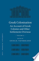 Greek colonisation : an account of Greek colonies and other settlements overseas /