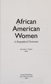 African American women : a biographical dictionary /