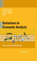 Variations in economic analysis : essays in honor of Eli Schwartz /