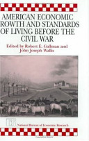 American economic growth and standards of living before the Civil War /