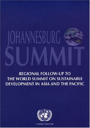 Regional follow-up to the World Summit on Sustainable Development in Asia and the Pacific /