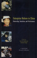 Enterprise reform in China : ownership, transition, and performance /