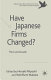 Have Japanese firms changed? : the lost decade /