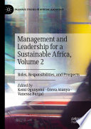 Management and leadership for a sustainable Africa.