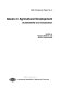 Issues in agricultural development : sustainability and cooperation /