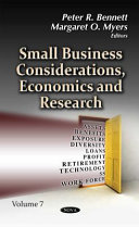Small business considerations, economics and research.