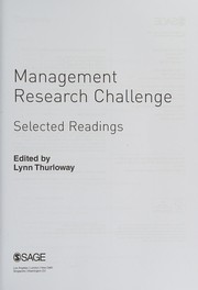 Management research challenge : selected readings.
