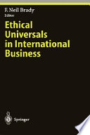 Ethical universals in international business /