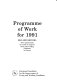 Programme of work for ...