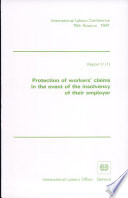 Protection of workers' claims in the event of the insolvency of their employer : fifth item on the agenda.
