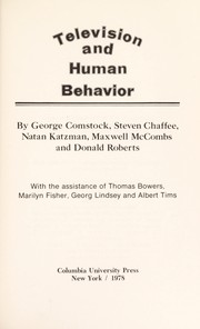 Television and human behavior /