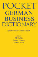 Pocket German business dictionary : English-German/German-English /