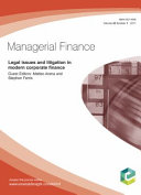 Legal issues and litigation in modern corporate finance /