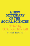 A new dictionary of the social sciences /