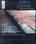 The critical limits of embodiment : reflections on disability criticism /
