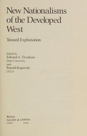 New nationalisms of the developed West : toward explanation /