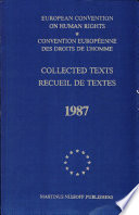 European Convention on Human Rights : collected texts /