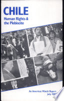 Chile, human rights and the plebiscite.