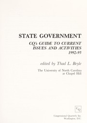 State government : CQ's guide to current issues and activities, 1992-1993 /