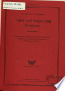 United States government policy and supporting positions /