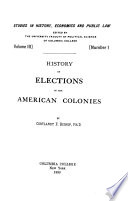 History of elections in the American Colonies