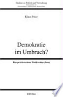 Demokratie im Umbruch : Perspektiven einer Wahlrechtsreform /
