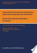 International commercial arbitration : important contemporary questions /