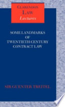 Some landmarks of twentieth century contract law