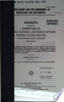 Swiss banks and the shredding of Holocaust era documents : hearing before the Committee on Banking, Housing, and Urban Affairs, United States Senate, One Hundred Fifth Congress, first session ... Tuesday, May 6, 1997.